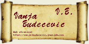 Vanja Budečević vizit kartica